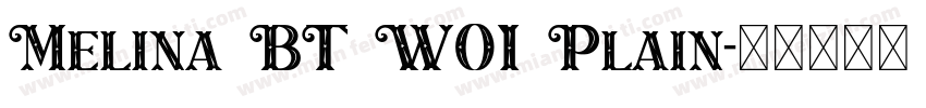 Melina BT W01 Plain字体转换